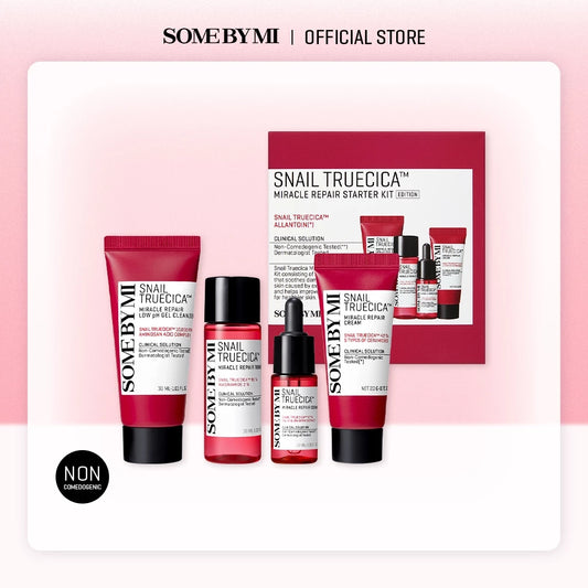SBM Snail Truecica Miracle Repair Starter Kit (Toner/Serum/Cream/Gel Cleanser)