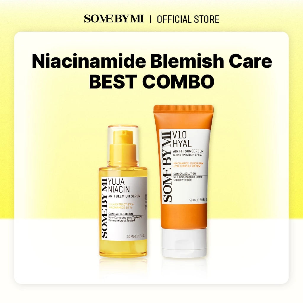SBM Niacinamide Blemish Care Set (Air Fit Sunscreen 50ml + Yuja Serum 50ml)