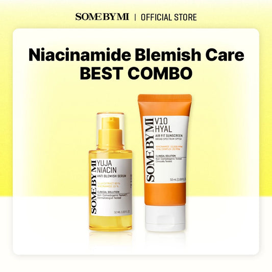 SBM Niacinamide Blemish Care Set (Air Fit Sunscreen 50ml + Yuja Serum 50ml)