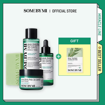 SBM AHA-BHA-PHA 30 Days Miracle Set (Toner+Serum+Cream+Cleansing Bar)