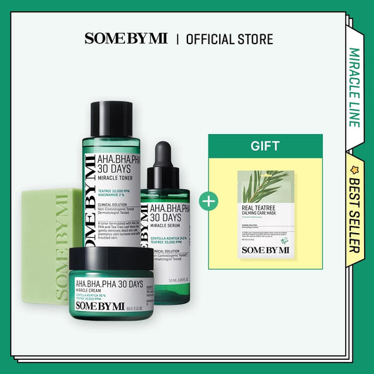 SBM AHA-BHA-PHA 30 Days Miracle Set (Toner+Serum+Cream+Cleansing Bar)