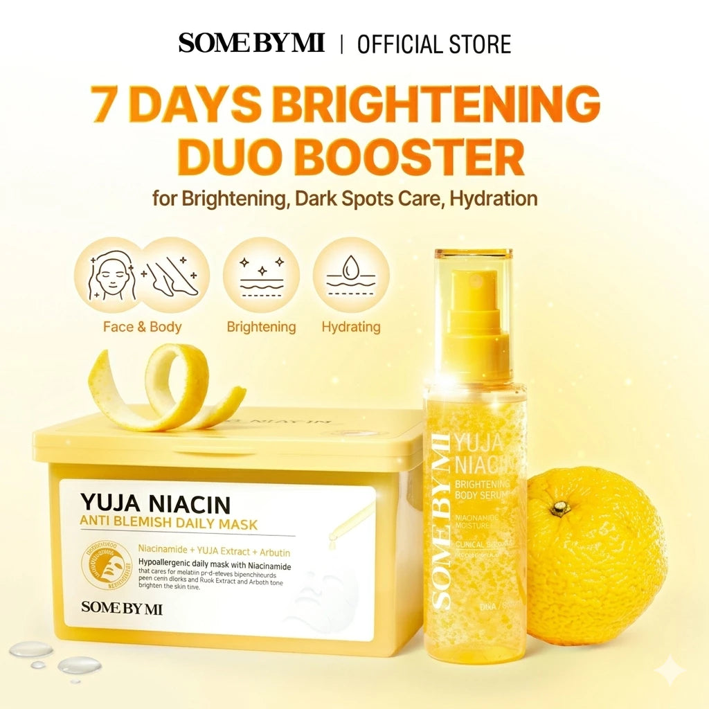 SBM 7 Days Brightening Booster Duo (Yuja Niacin Daily Mask + Serum Mist SET [30ea + 80ml set]