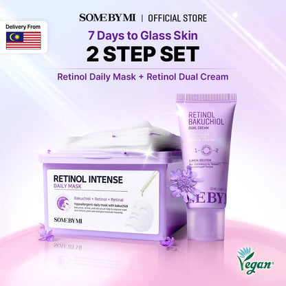SBM Retinol Glass Skin 2 Step Set (Retinol Bakuchiol Dual Cream 50ml+Retinol Daily Mask 30ea)