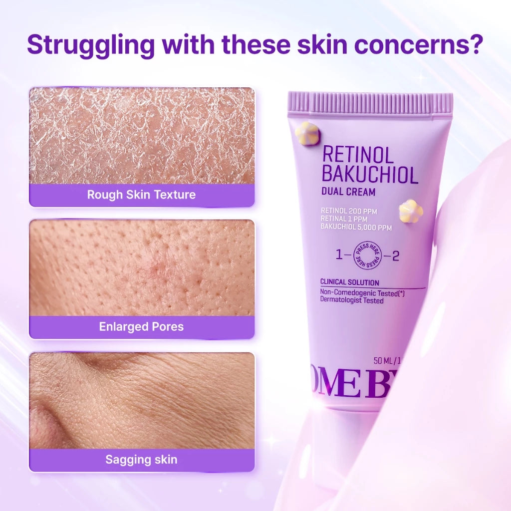 SBM Retinol Glass Skin 2 Step Set (Retinol Bakuchiol Bubble Toner100ml+Retinol Bakuchiol Dual Cream 50ml)