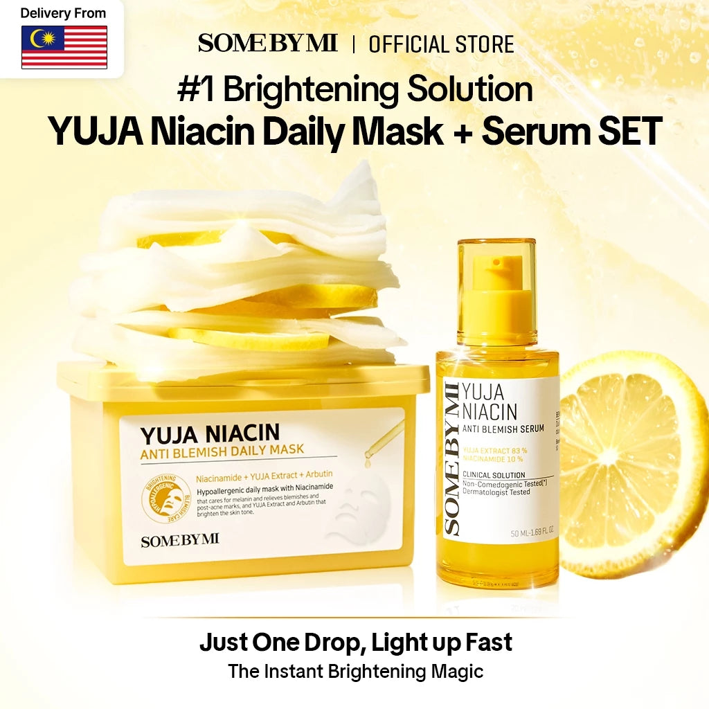 SBM Yuja Niacin Daily Care Set (Anti-Blemish Daily Mask 30 sheets + Yuja Serum 50ml)