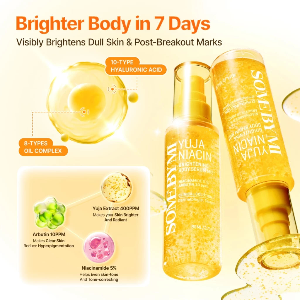 SBM Yuja Niacin Brightening Body Serum Mist 80ml