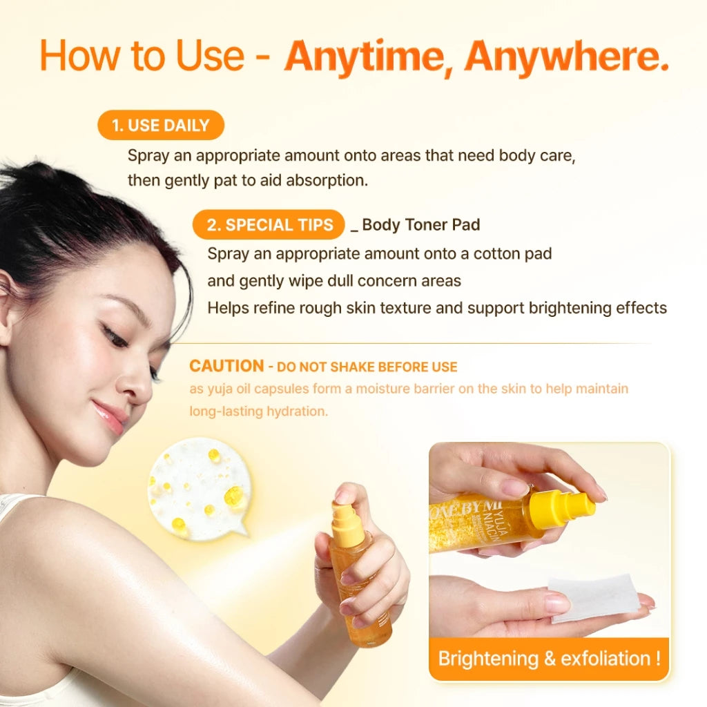 SBM Yuja Niacin Brightening Body Serum Mist 80ml