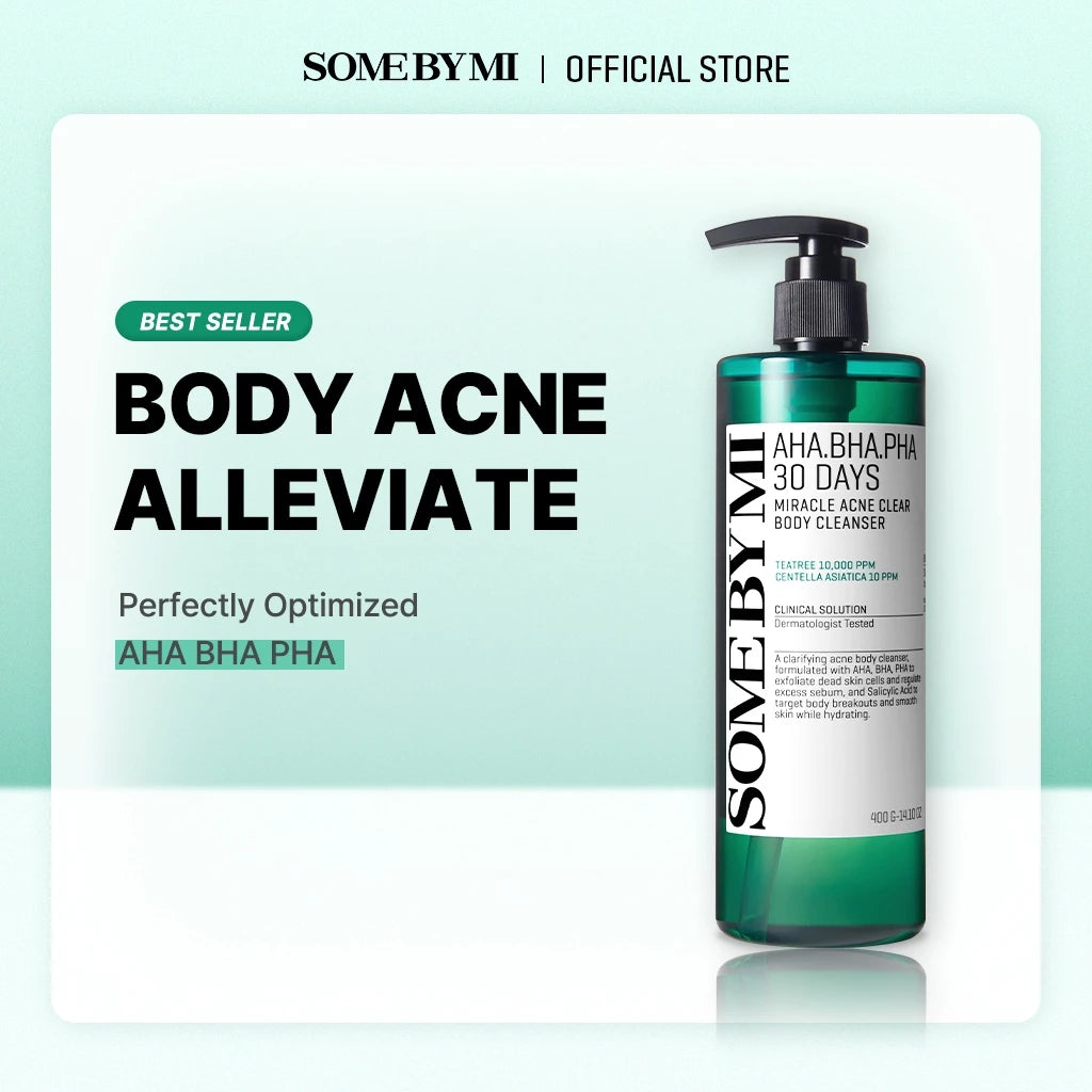 SBM Body Acne Clear Away AHA-BHA-PHA 30 Days Miracle Acne Clear Body Cleanser 400g