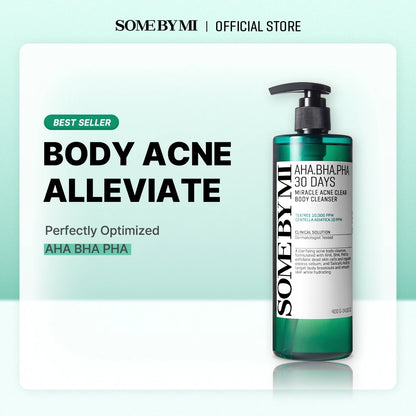 SBM Body Acne Clear Away AHA-BHA-PHA 30 Days Miracle Acne Clear Body Cleanser 400g