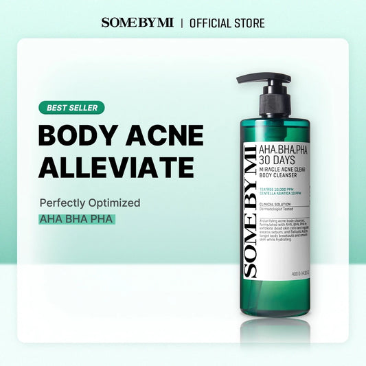 SBM Body Acne Clear Away AHA-BHA-PHA 30 Days Miracle Acne Clear Body Cleanser 400g