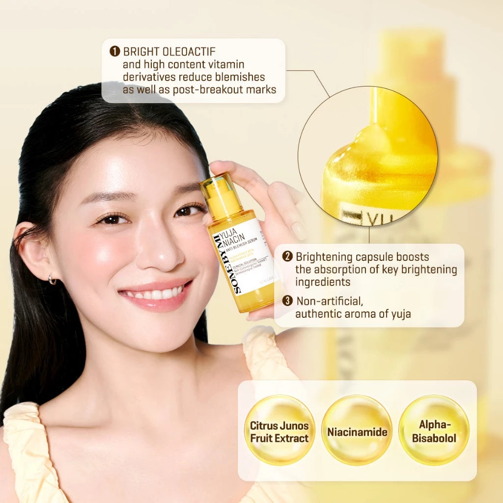 SBM Yuja Niacin 30 Days Blemish Care (Serum 50ml+ Niacin Anti Blemish Cream 60g)